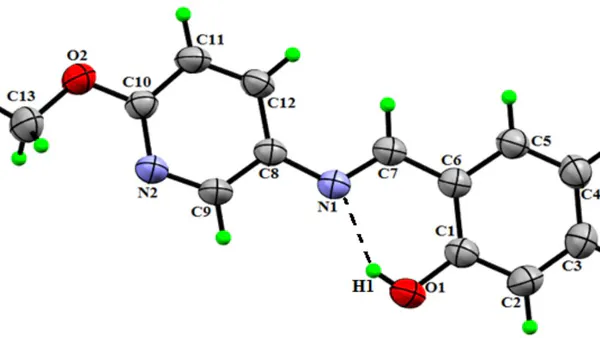 Synthesis, Crystal Structure, Hirshfeld Surface, Energy Framework and Molecular Docking of 2-(((6-Methoxy  pyridin-3-yl)imino)methyl)Phenol