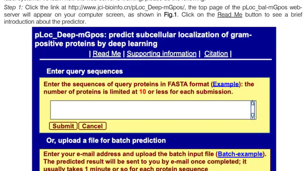 Showcase to Illustrate how the web-server pLoc_Deep-mGpos is working